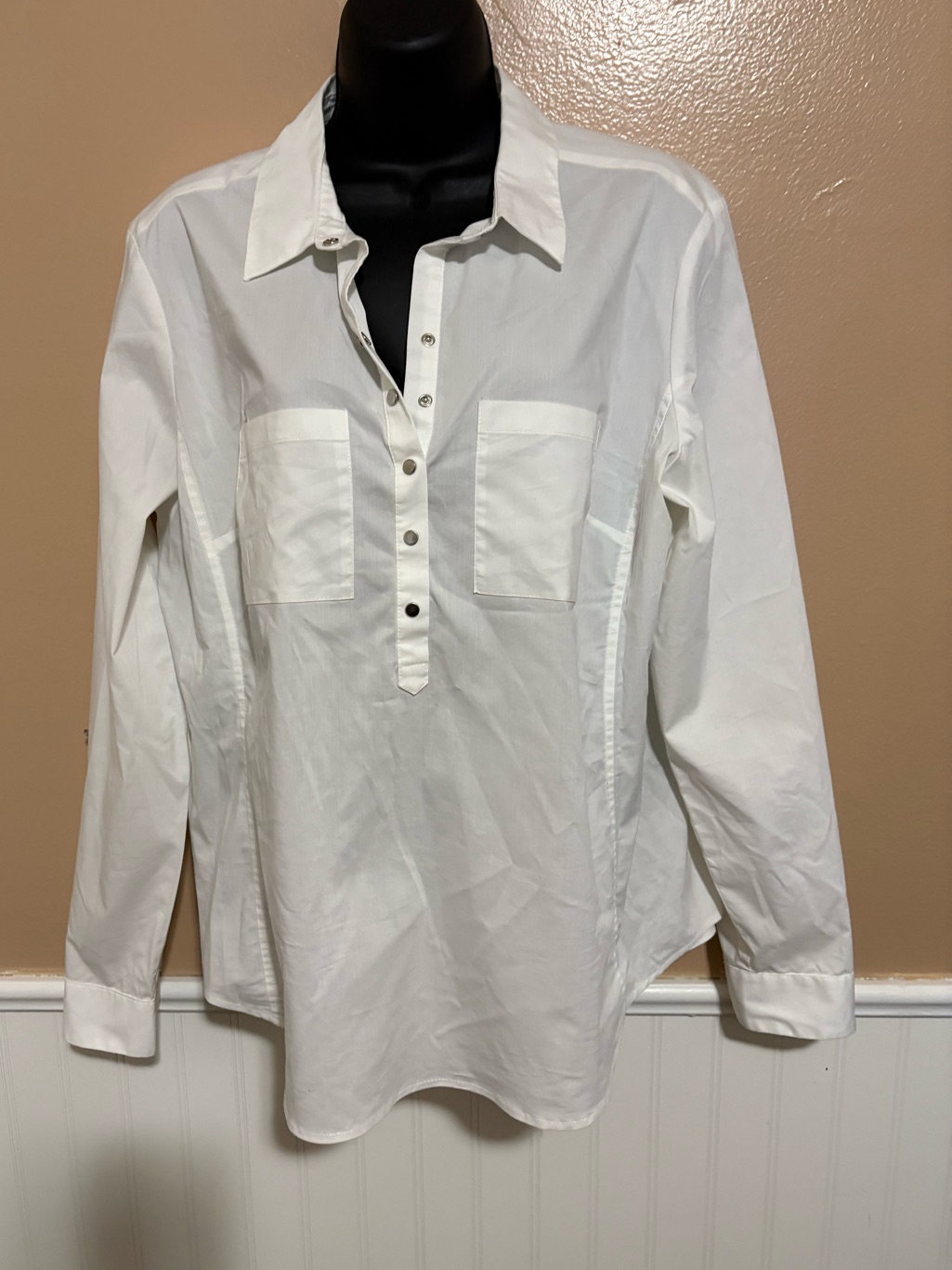 7th Avenue Large White Blouse Preowned